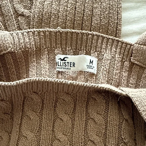 Hollister Tan Cable Knit Cardigan and Tank Set - Picture 3 of 6